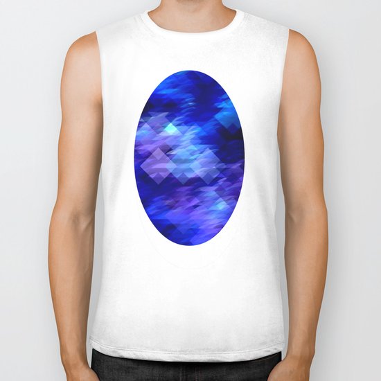 Anemone Wave Pixel Biker Tank