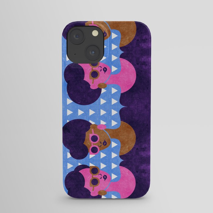 Girls in Purple and Sunglasses iPhone Case