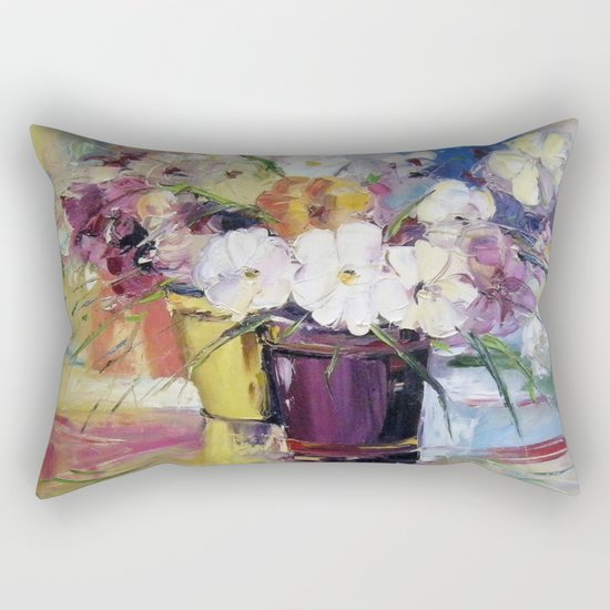 Flowers in a pot Rectangular Pillow