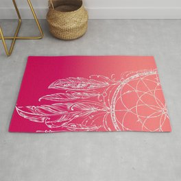 dream catcher on pink background Area & Throw Rug