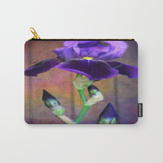 Sweet Purple Iris Carry-All Pouch