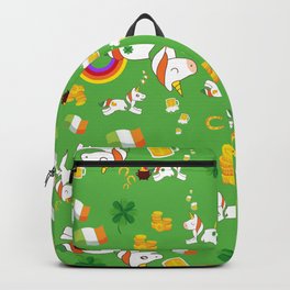 St. Patrick's Day Unicorn Pattern Backpack