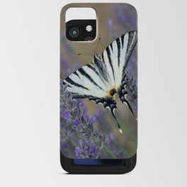 Lavender Flowers And A Beautiful Butterfly Photograph iPhone Card Case