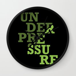 Under Pressure, a 80's rock and roll famous song Wall Clock