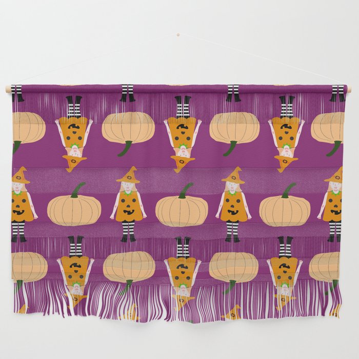 Halloween Pattern Background Wall Hanging