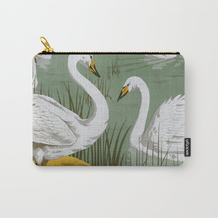 Swans L'animal Dans La Decoration Retro Art Carry-All Pouch