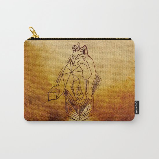Geometric Fox Carry-All Pouch