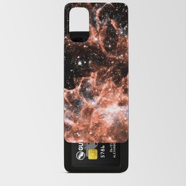 galaxy nebula peach gray Android Card Case
