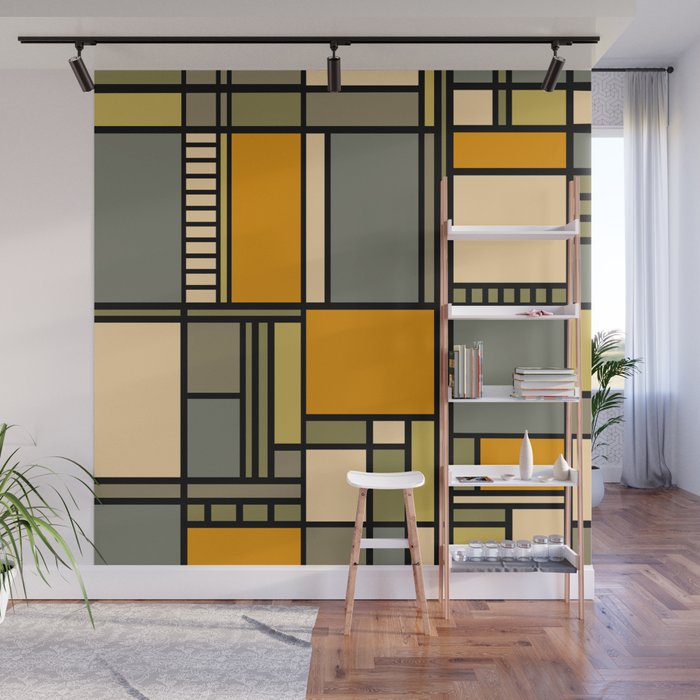 Frank Lloyd Wright Inspired Art Wall Mural By Thejill Society6 - Frank Lloyd Wright Wall Art Frank Lloyd Wright Inspired Art Wall Mural By Thejill Society6 - Frank Lloyd Wright Wall Art