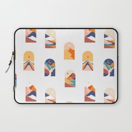 Trendy abstract mountain landscape view seamless pattern Laptop Sleeve