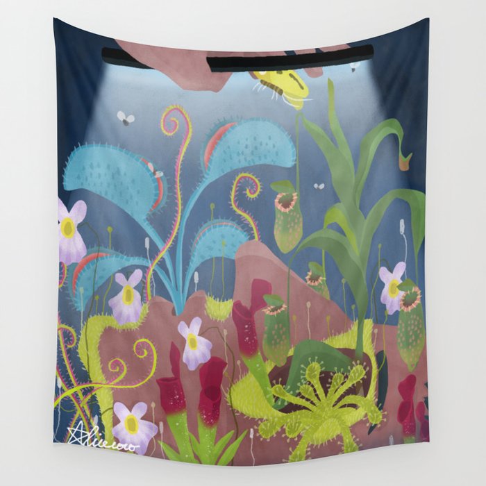 Garden of carnivorous  Wall Tapestry