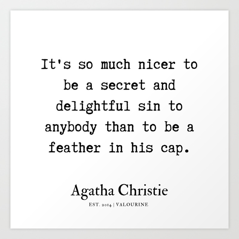 85 Agatha Christie Quotes 190821 Art Print By Quotesandsayings Society6