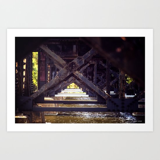 Rusty Bridge Art Print