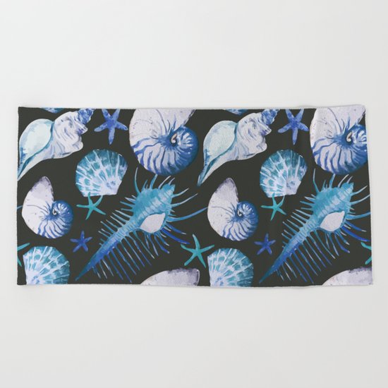 Sea Life Pattern 06 Beach Towel
