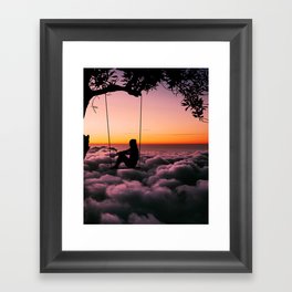 "Sit Above The Clouds" Framed Art Print