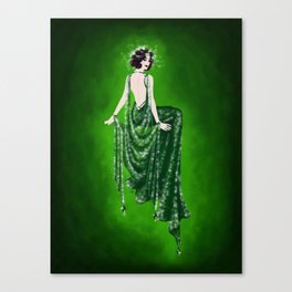 The Green Fairy, Lady Absinthe Canvas Print