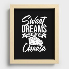 Cheese Board Sticks Vegan Funny Puns Recessed Framed Print