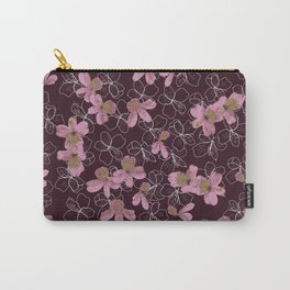 Pink Pansies Carry-All Pouch