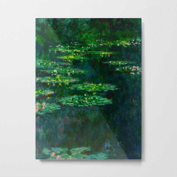 Claude Monet Impressionist Landscape Oil Painting Waterlilies Metal Print