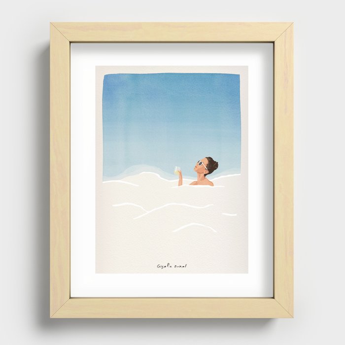 Bubble Bath in the Clouds Recessed Framed Print