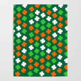 Shamrock Irish colour St Patricks Day design Poster