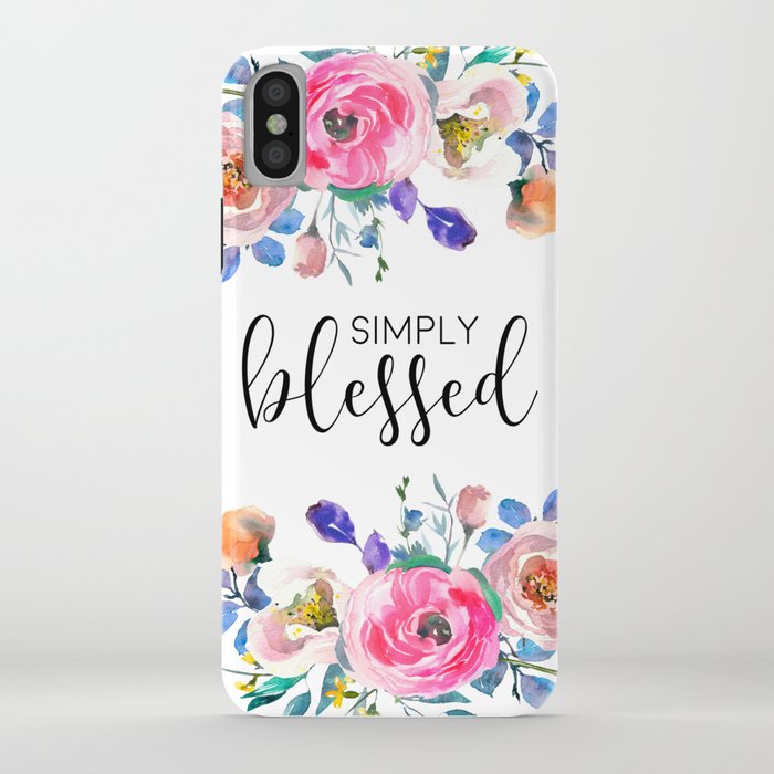 Simply Blessed Gallery Wall Inspirational Quote Printable Wall Art Iphone Case By Printableartsy Society6