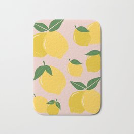 Fruit Market Print Lemon Print Fruit Art Lemons Aesthetic Food Art Abstract Vintage Bath Mat