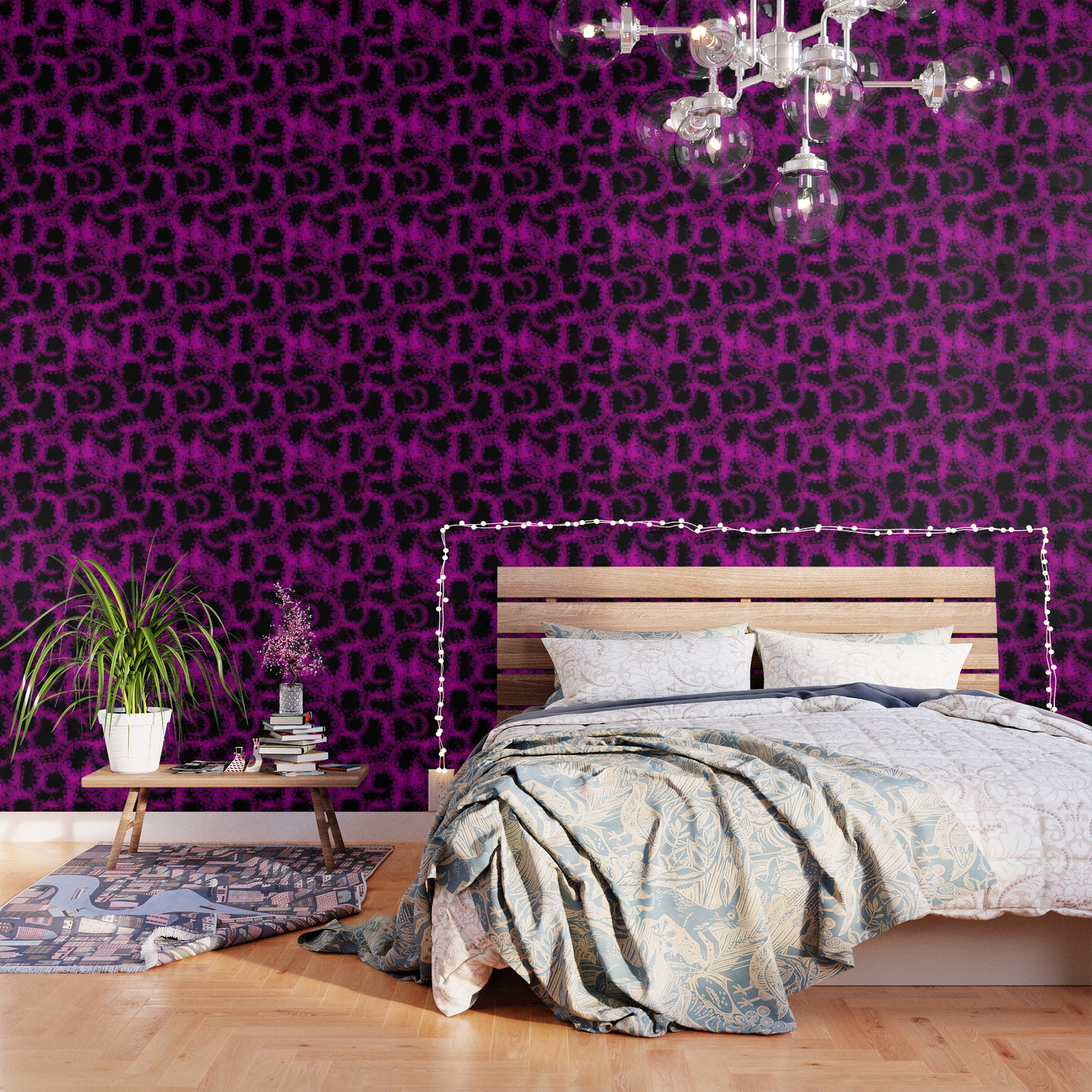Spring Pastel Purple Circles And Ellipses Depicting Abstract