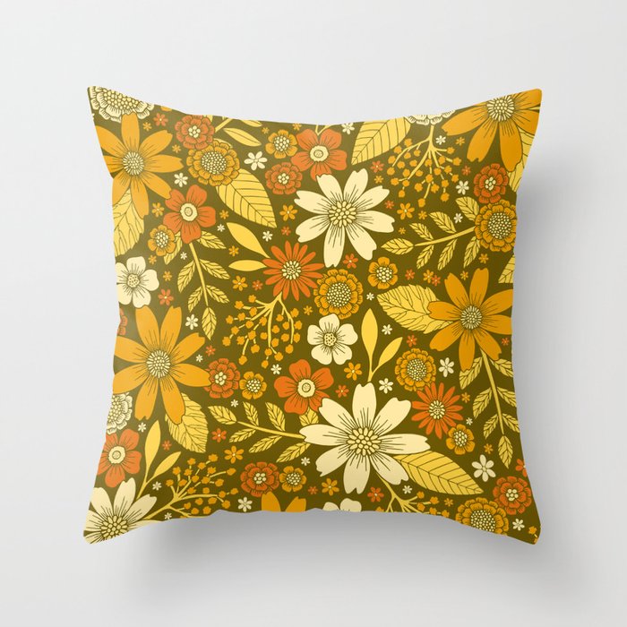 yellow orange throw pillows