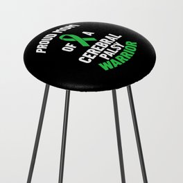 Cerebral Palsy Green Ribbon Brain Damage Awareness Counter Stool