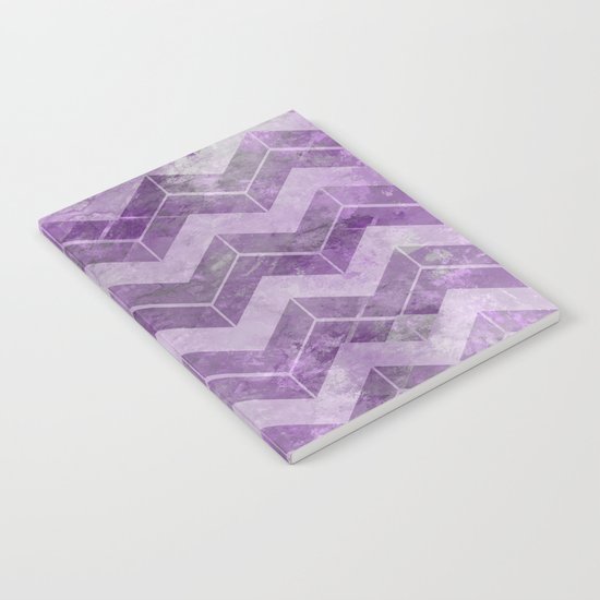 Chevron pattern, watercolors purple Notebook