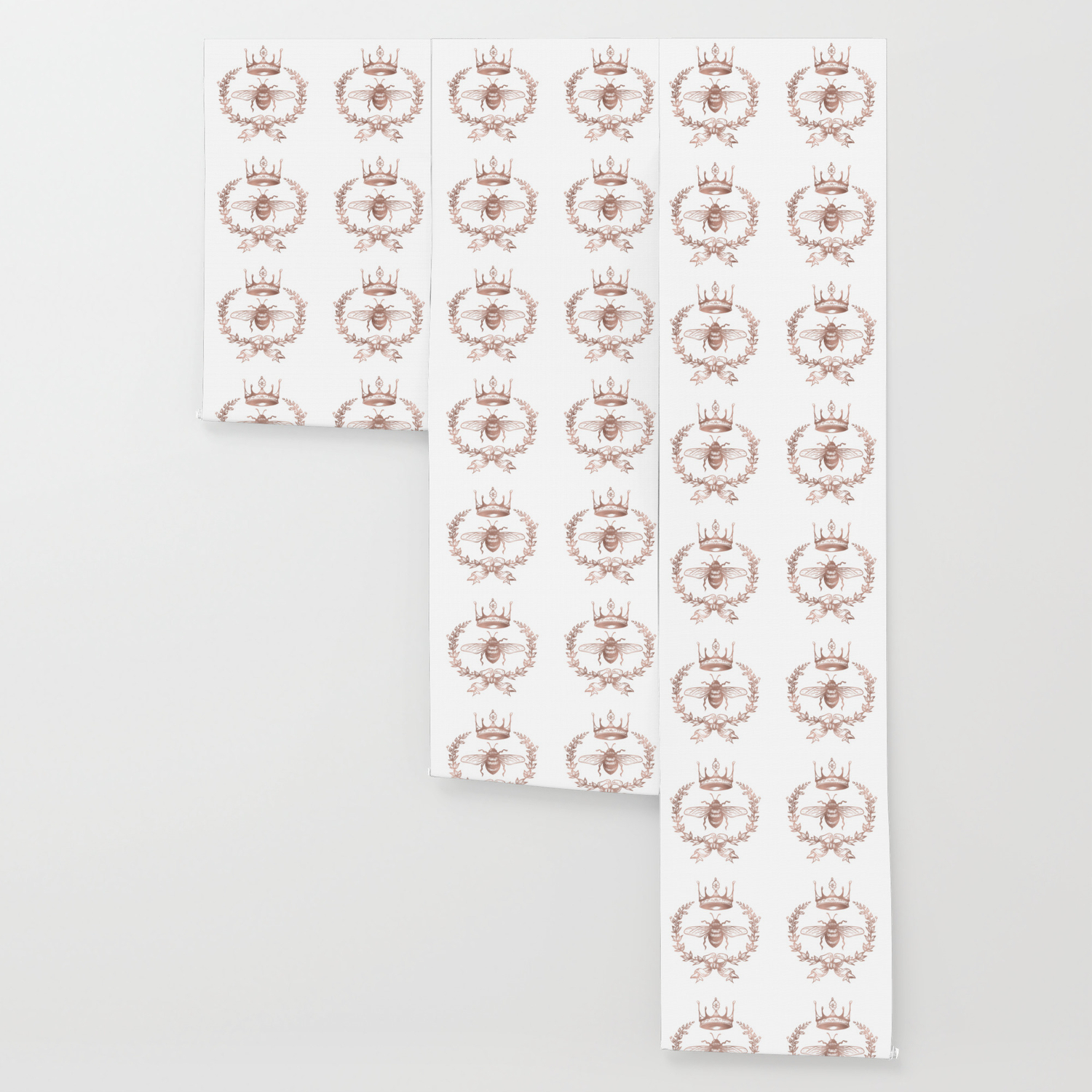 Queen Bee In Rose Gold Pink Wallpaper By Naturemagick Society6