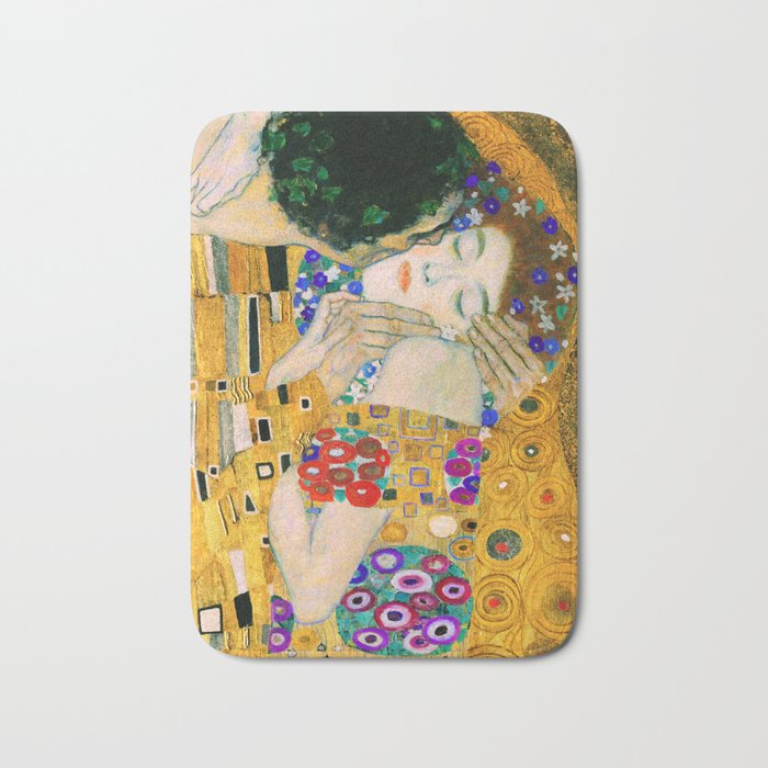 The Kiss by Gustav Klimt Bath Mat