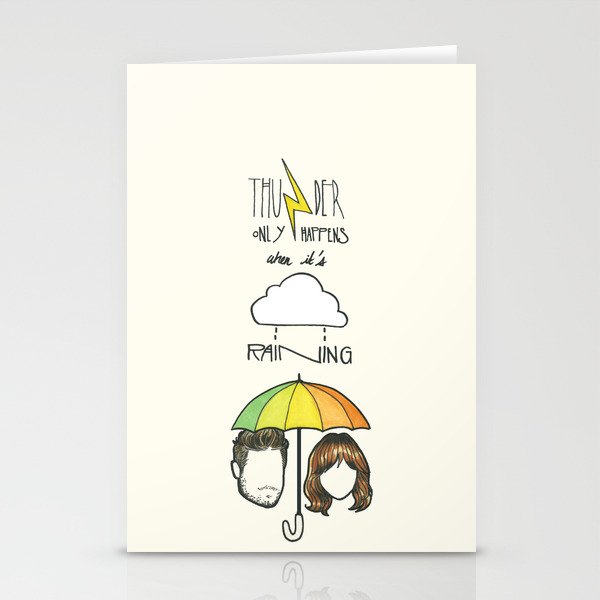 "Thunder only happens when it's raining" Dan Smith ft Gabrielle Aplin Stationery Cards