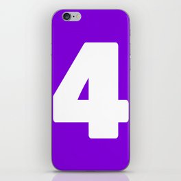 4 (White & Violet Number) iPhone Skin