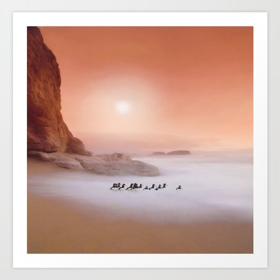 Peachy Morning Art Print