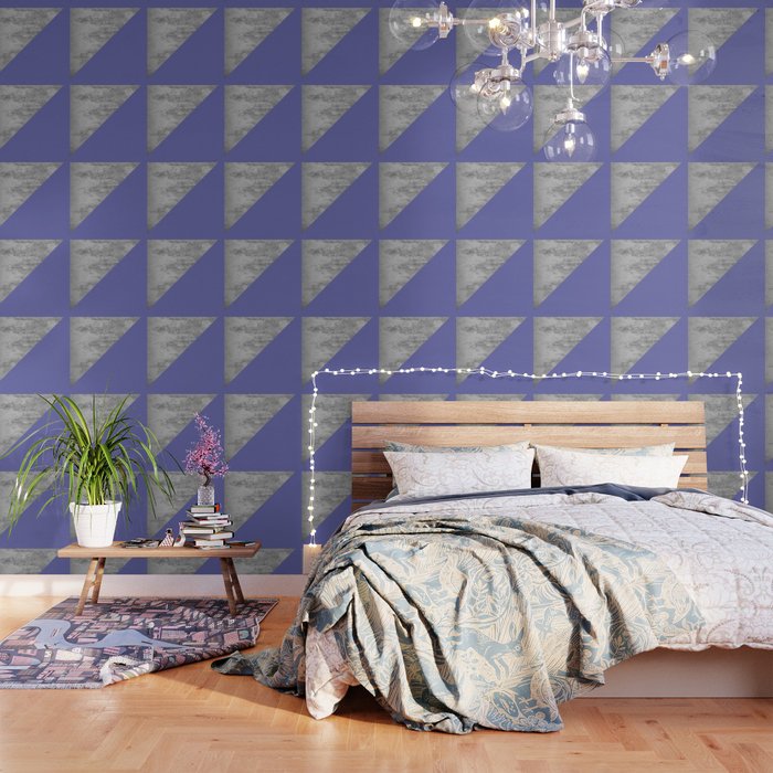 Very Peri 2022 Color Of The Year Violet Blue Periwinkle Concrete II Wallpaper