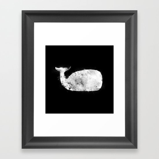 Bleached Whale Framed Art Print