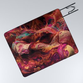 3D Paint Texture Abstract Art Picnic Blanket