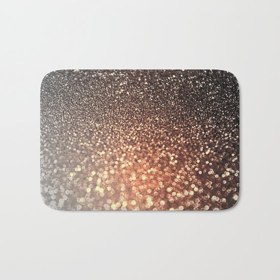 Tortilla brown Glitter effect - Sparkle and Glamour on #Society6 Bath Mat