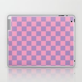 Checkerboard Mini Check Pattern in Purple and Pink Laptop Skin