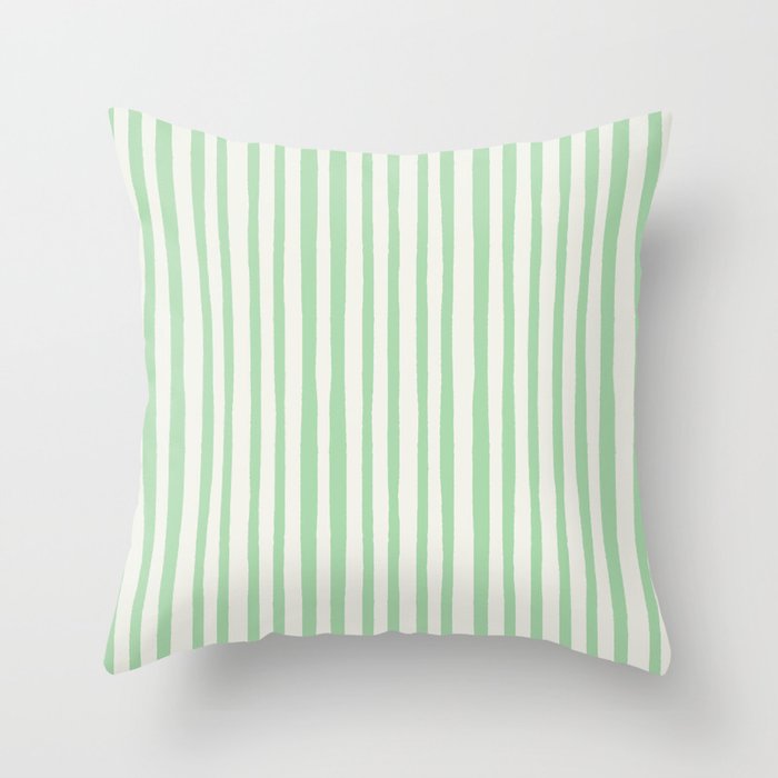 Linear wave_petite_mint Throw Pillow