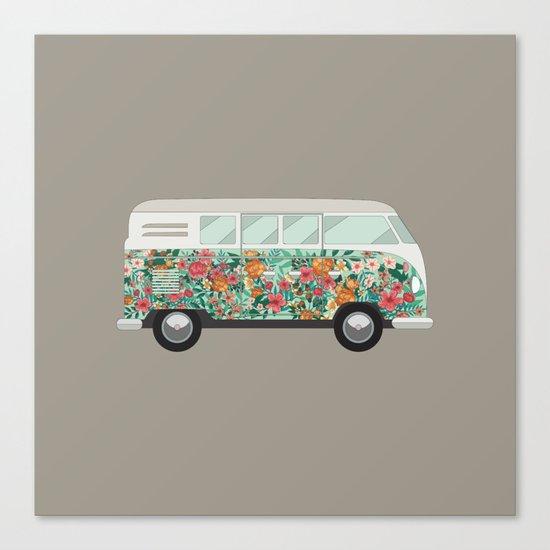 Hippie van Canvas Print