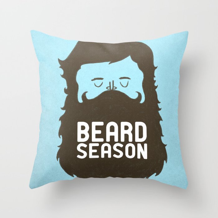 Beard Season Throw Pillow