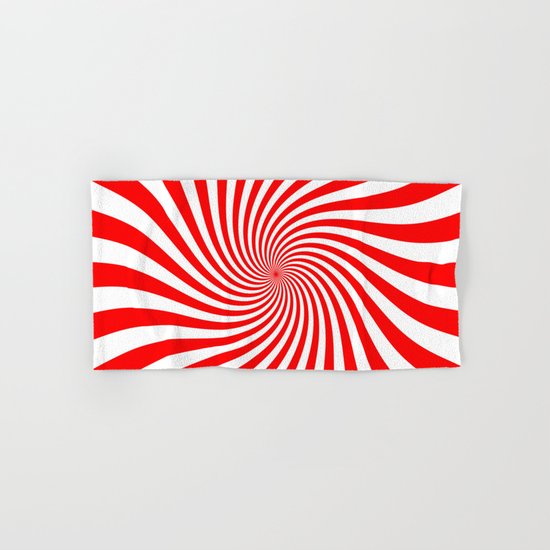Swirl (Red/White) Hand & Bath Towel