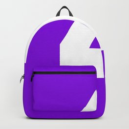 4 (White & Violet Number) Backpack
