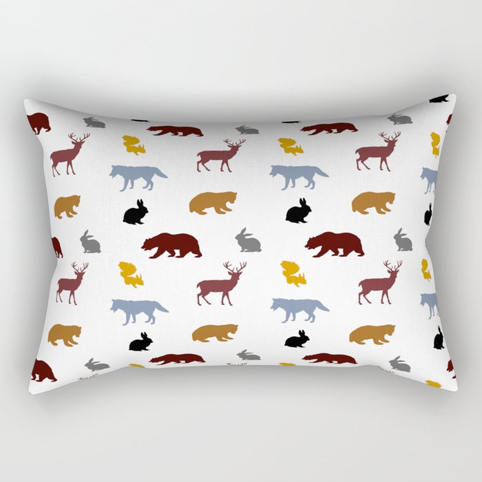 Animals,forest,Scandinavian style art Rectangular Pillow
