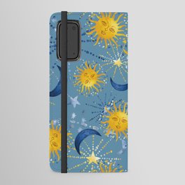 Sun Moon and Stars pattern Android Wallet Case