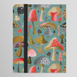 Mushroom Collection – Mint iPad Folio Case