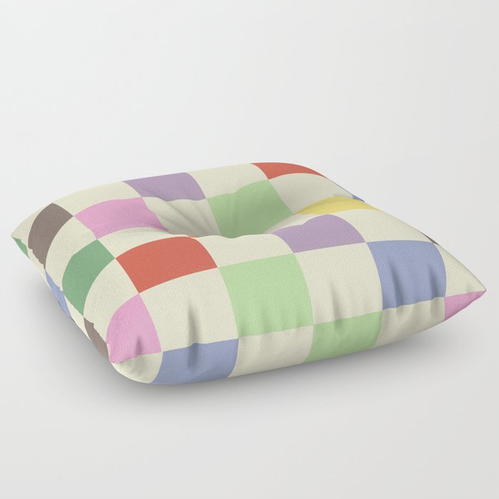 Colorful Checkered Pattern Floor Pillow
